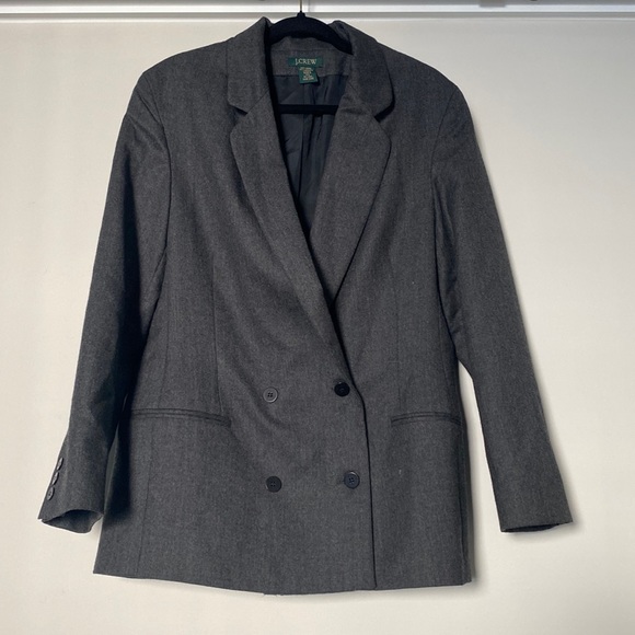 J. CREW Double Breasted Wool Blazer - Gray 8
